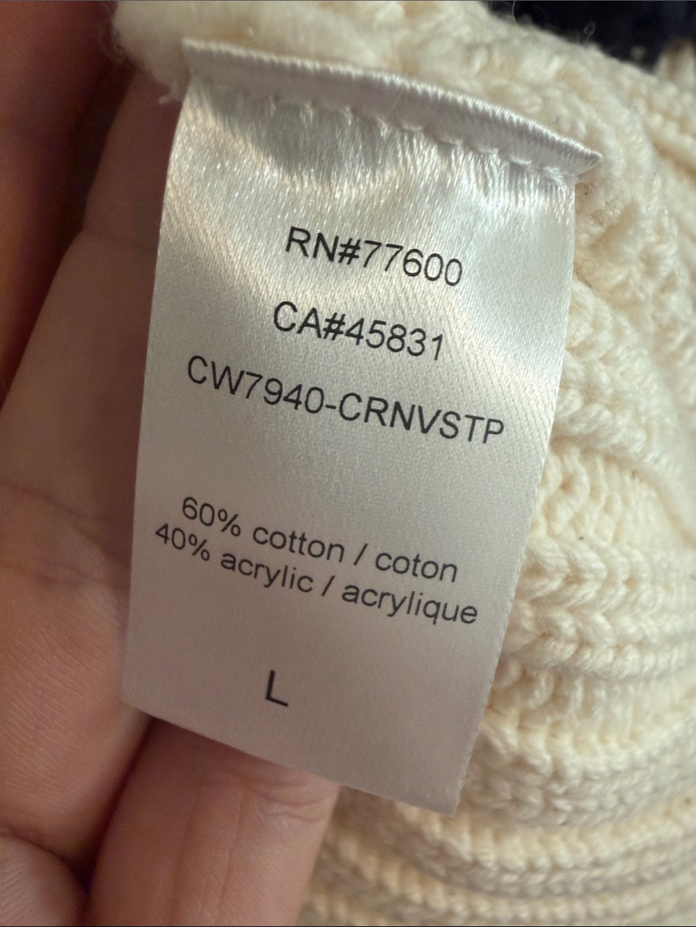 Chaser Cream and Navy Striped Knit Button Cardigan - Picture 5 of 5